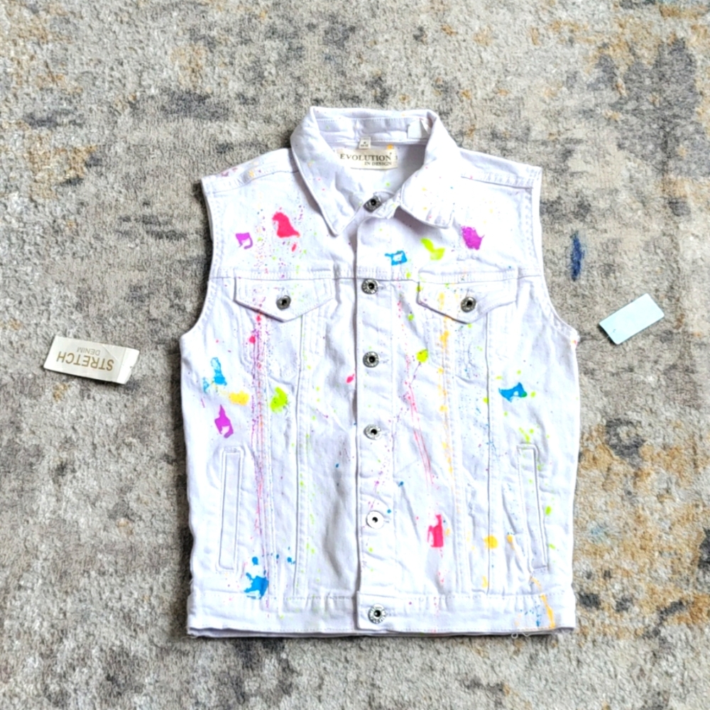 Jean denim sleeveless jacket